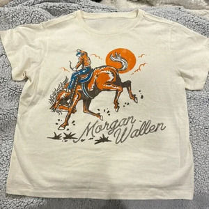 Terih Morgan Wallen Cowboy Rare Design Retro Shlort Sleeve T Shirt Classic Style